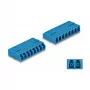 Acoplador de fibra óptica HD LC octuplex hembra a LC octuplex hembra azul DeLOCK