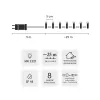 Set de barras de luz LED Extralink 500L blanco frío — longitud 3 m + 25 m interior/exterior