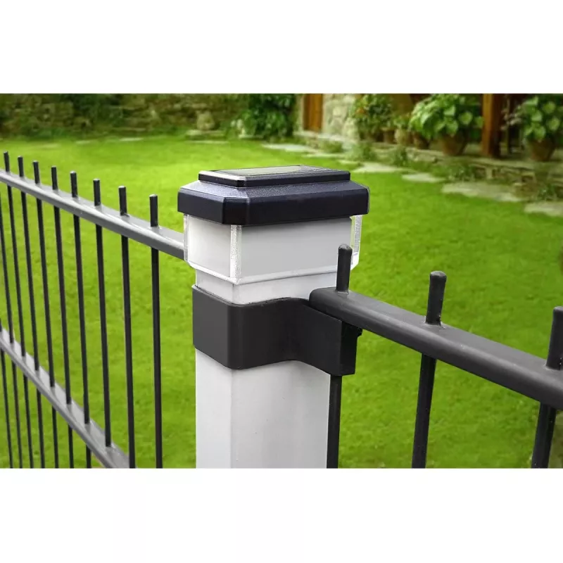 GB128 Lámpara solar LED para postes de valla y jardín, Negro - Verde Blue