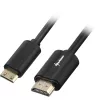 Cable adaptador conector macho HDMI > conector macho Mini-HDMI (negro, 1 metro, HDMI 4K)