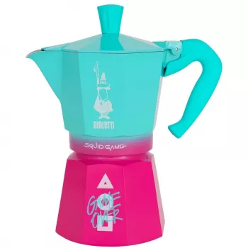 Cafetera Moka Bialetti 0005393 aluminio azul rosa