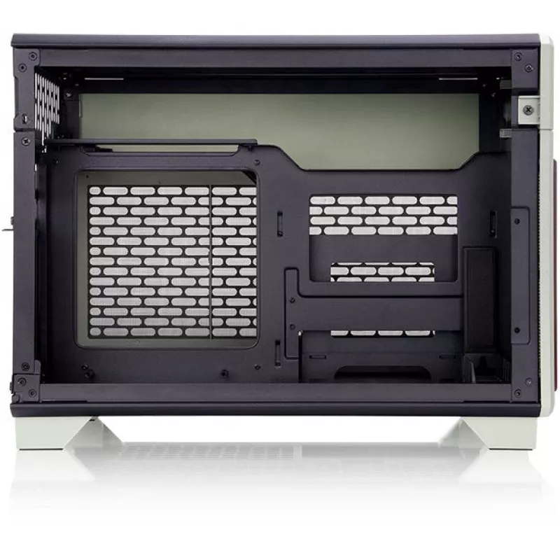 Caja mini THERMALTAKE TR100 WS Verde Matcha, diseño compacto, compatibilidad con mini-ITX/microATX