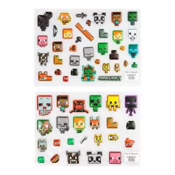 Paladone Minecraft Puffy Gadget Decals PP13218MCF — pegatinas decorativas Puffy para dispositivos