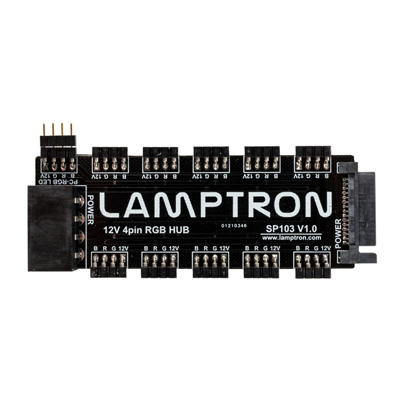 Hub RGB Lamptron SP103 10x para Aura Sync, Fusion, Mystic — controlador RGB de 10 canales