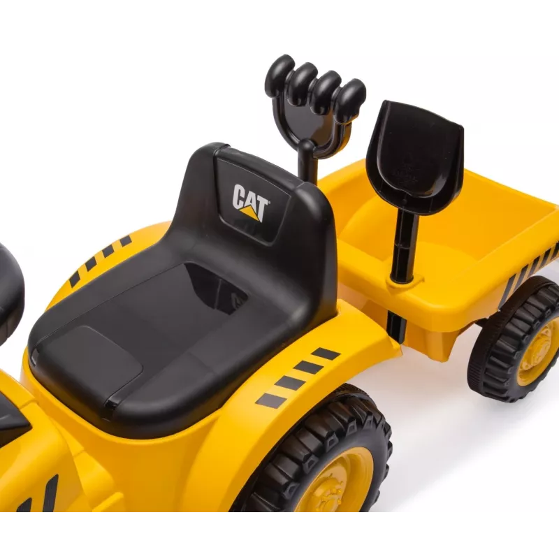 CAT Vehículo Tractor con remolque amarillo para montar