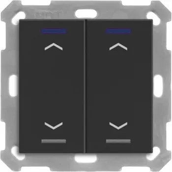 MDT BE-TAL55T206.A1 Pulsador KNX Light 55 2f RGBW sensor de temperatura negro mate control de persianas 1 (BE-TAL55T206.A1)