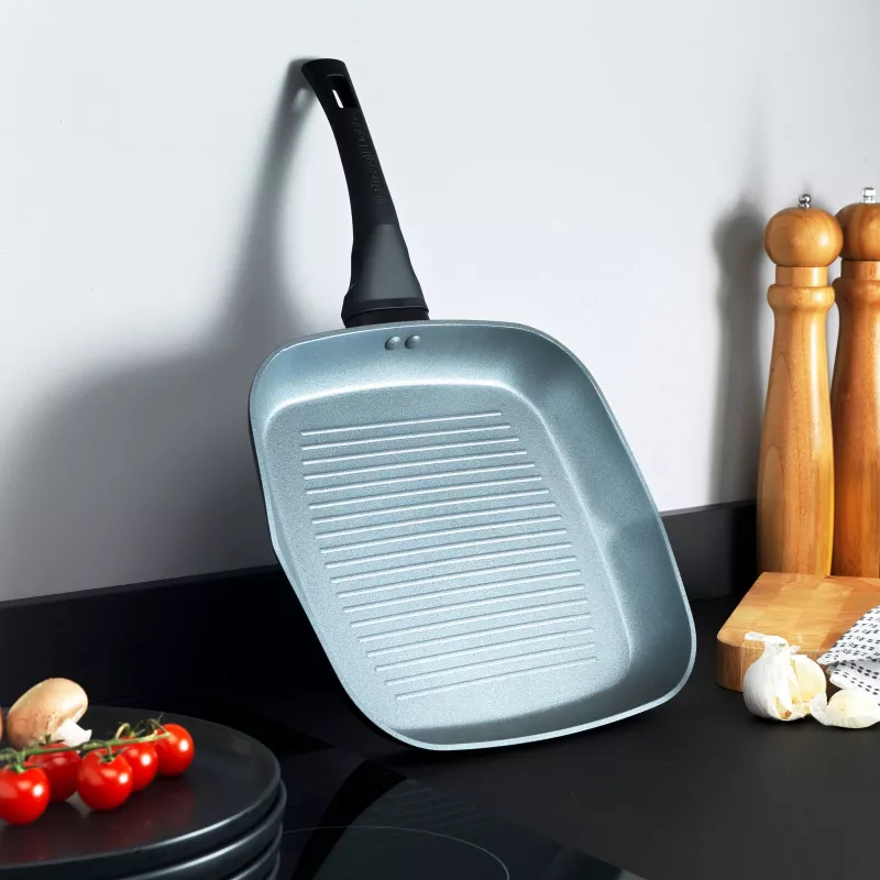 Plancha Russell Hobbs RH01861EU7 28 cm Crystaltech – superficie antiadherente, plancha plana para parrilla