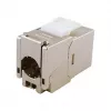Jack Keystone Cat.6A blindado extraplano, EQUIP 767223, sin herramientas, RJ-45, plano, plata, 8 uds.