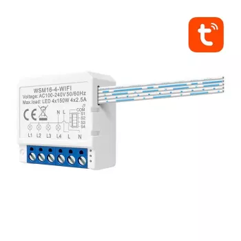 Módulo de interruptor inteligente Avatto WSM16-W4 Tuya Wi-Fi para el control remoto de circuitos eléctricos