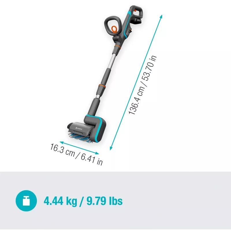 Limpiador eléctrico de terrazas GARDENA 14841-20 a batería verde gris naranja