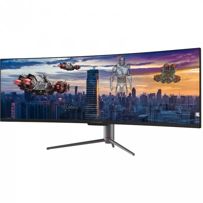 Pantalla LED LC-Power LC-M49-DQHD-120-C-Q 124,5 cm (49 pulgadas) 5120 x 1440 píxeles UltraWide Quad HD QLED Negra (LC-M49-DQHD-120-C-Q)
