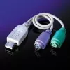 Adaptador de teclado / ratón VALUE - USB Type A, 4-pin (M) - PS/2, 6-pin (H)
