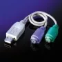 Adaptador de teclado / ratón VALUE - USB Type A, 4-pin (M) - PS/2, 6-pin (H)