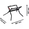 Mesa de transporte y trabajo Bosch GTA 571 Professional para sierras de mesa GTS 70-216 y GTS 18V-70 (negro)