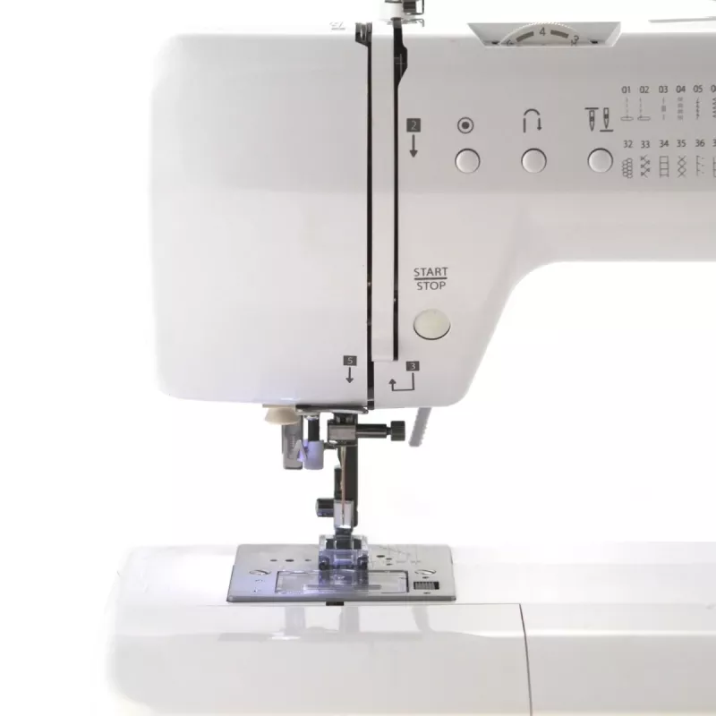 Máquina de coser doméstica mecánica lucznik Malwina 2070 — 63 tipos de puntada, 7 mm de ancho de puntada, 99 programas, ojal automático, brazo libre