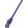 Cable de red LogiLink CQ303VS RJ45, cable de red CAT 6a S/FTP 1,00 m morado ignífugo, libre de halógenos