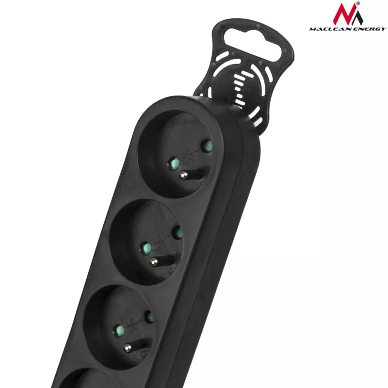 Regleta de alimentación MACLEAN MCE183 — cable de 1,4 m, 5 tomas AC Type F, interior, 2300 W