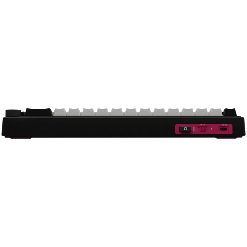 LORGAR KBP70MW, teclado gaming mecánico inalámbrico 65% Pro, negro/rojo, distribución EN
