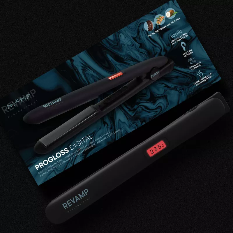 Plancha de pelo Revamp ST-1000-EU con control digital y placas de cerámica