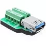 Adaptador de cable DeLOCK 65370 USB 3.0-A 10p negro verde plateado