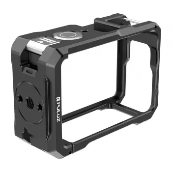 Funda protectora de metal con soporte de zapata en frío Puluz para DJI Osmo Action 6