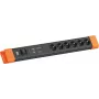 Bachmann CONNECTUS 6xCEE7/3 1xGVS 1x interruptor 2,0 m CEE7/7 negro/naranja (BM005915)