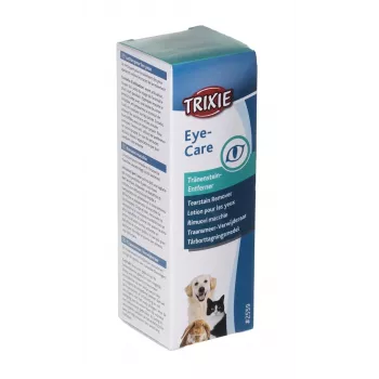Limpieza ocular Trixie 50 ml para gatos y perros – solución salina estéril para lavado de ojos, 50 ml