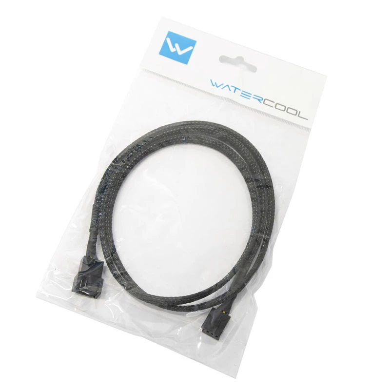 Alargador PWM de 4 pines Watercool, negro - 90 cm