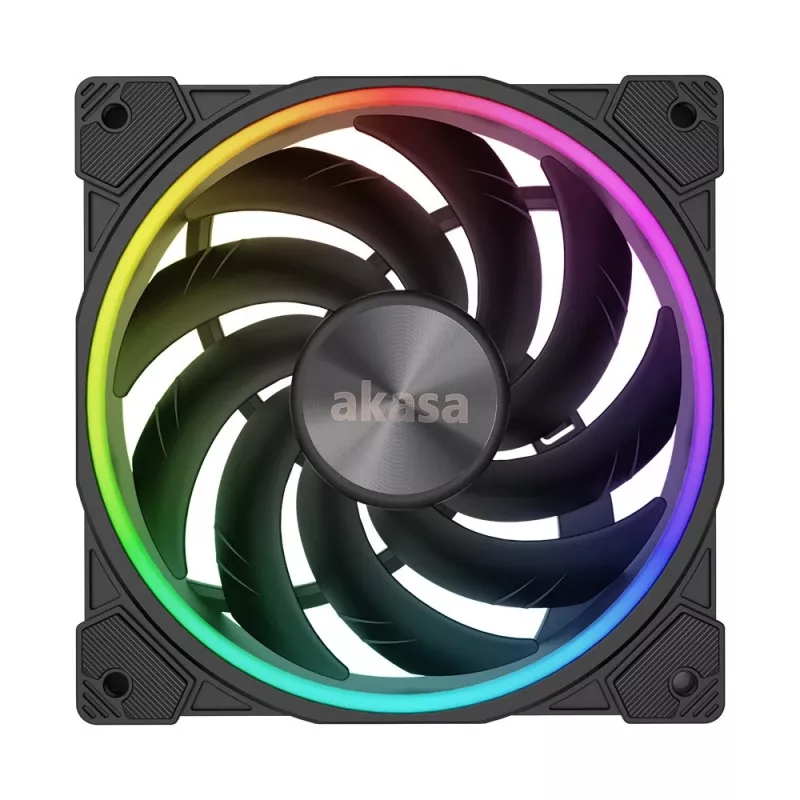 Akasa SOHO AR AK-FN108 ventilador de caja de 120 mm, ARGB, negro