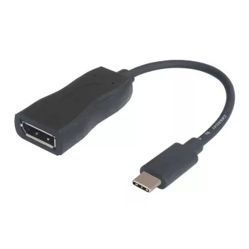 Cable USB-C a DisplayPort con DisplayPort Alt Mode Garbot de 15 cm USB 3.1 conector macho a conector hembra negro
