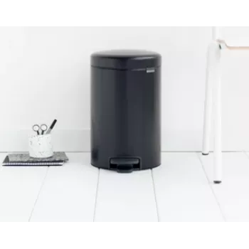 Cubo de basura Brabantia 113741 12 L redondo negro (11 37 41)
