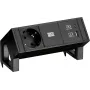 Bachmann DESK2 1x CEE7/3 cargador USB A/C negro (902.9109)