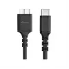 Cable USB MediaRange MRCS257 0,5 m — Micro-USB B a USB-C, USB 3.2 Gen 1 (5 Gbit/s), negro