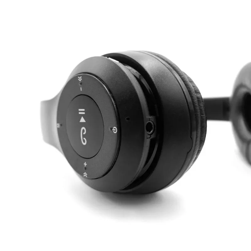 Auriculares inalámbricos MEDIA-TECH EPSILION BT MT3591 Bluetooth 4.2 micrófono radio FM negro