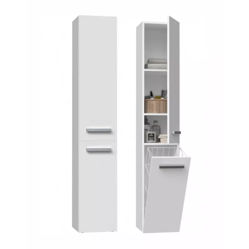Armario de baño NEL IV 31x30x174 cm, blanco mate
