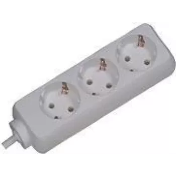 Alargador de corriente Bachmann 3x Schuko H05VV-F 3G 1,50mm² 16A/3680W 3m