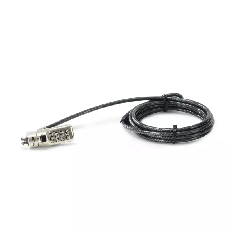 Cable de seguridad DICOTA D31933 antracita 2m candado de combinación