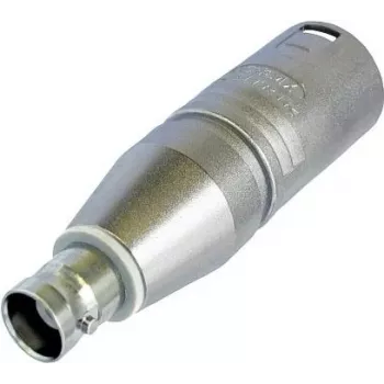 Adaptador XLR Neutrik conector macho XLR - conector hembra BNC NA2MBNC 1 ud. (NA2MBNC)