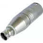 Adaptador XLR Neutrik conector macho XLR - conector hembra BNC NA2MBNC 1 ud. (NA2MBNC)