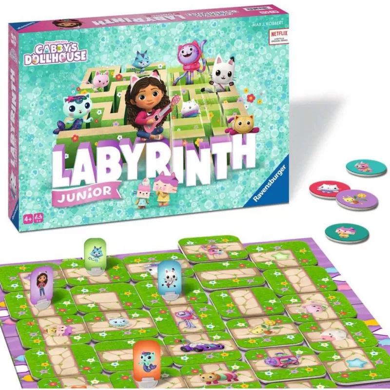 Gabby's Dollhouse Junior Labyrinth, juego de mesa