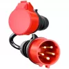 Adaptador para Gemini flex 11 kW, CEE rojo trifásico 16A > CEE rojo 32A (negro, 30 cm)