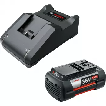 Set de arranque con batería Bosch GBA 36V 6,0Ah con cargador AL 36V-20, negro