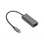 Adaptador USB-C a Gigabit Ethernet Akyga AK-AD-65, RJ45, 15 cm, plateado
