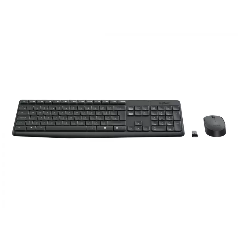 Logitech MK235 Conjunto inalámbrico de teclado y ratón Tamaño completo Gris