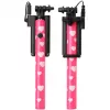 Ultron Selfie Hot Shot rosa – Selfie Stick de 15 – 45 cm con disparador de cámara en el mango – Para smartphones como Samsung Galaxy, iPhone y otros (173951)