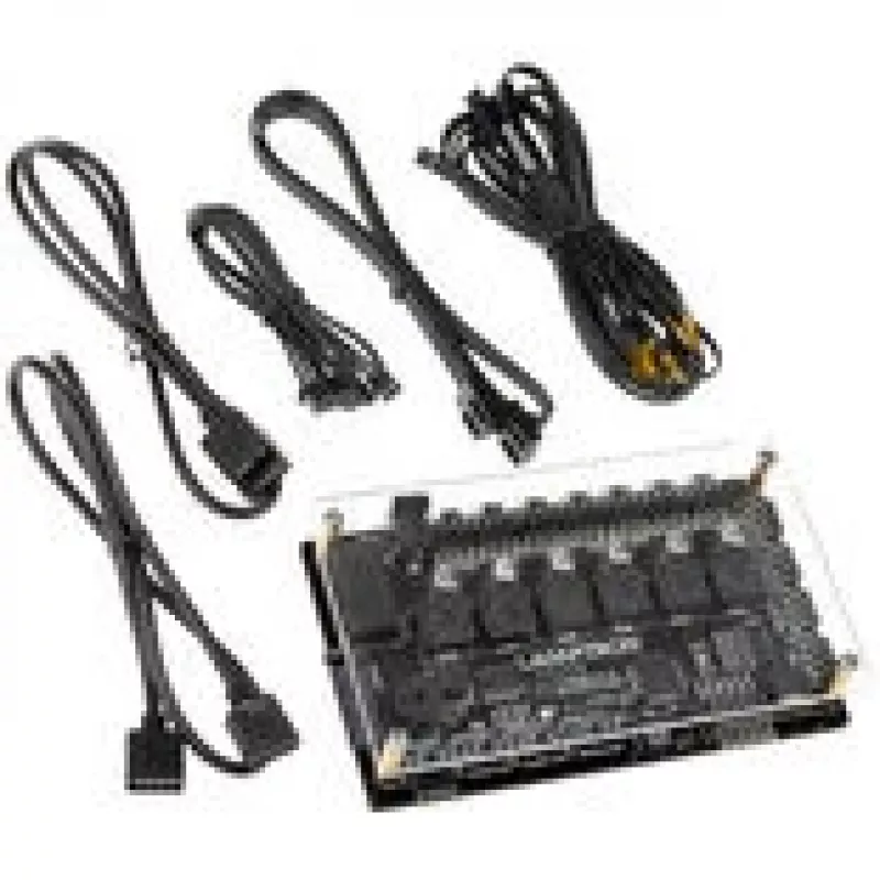 Controlador automático Lamptron CT630 PWM ARGB — controlador compacto de ventilador PWM-ARGB, negro