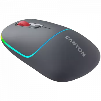 Ratón inalámbrico Canyon MW-22 2 en 1 RGB - gris - Bluetooth/RF - 1.600 dpi - recargable