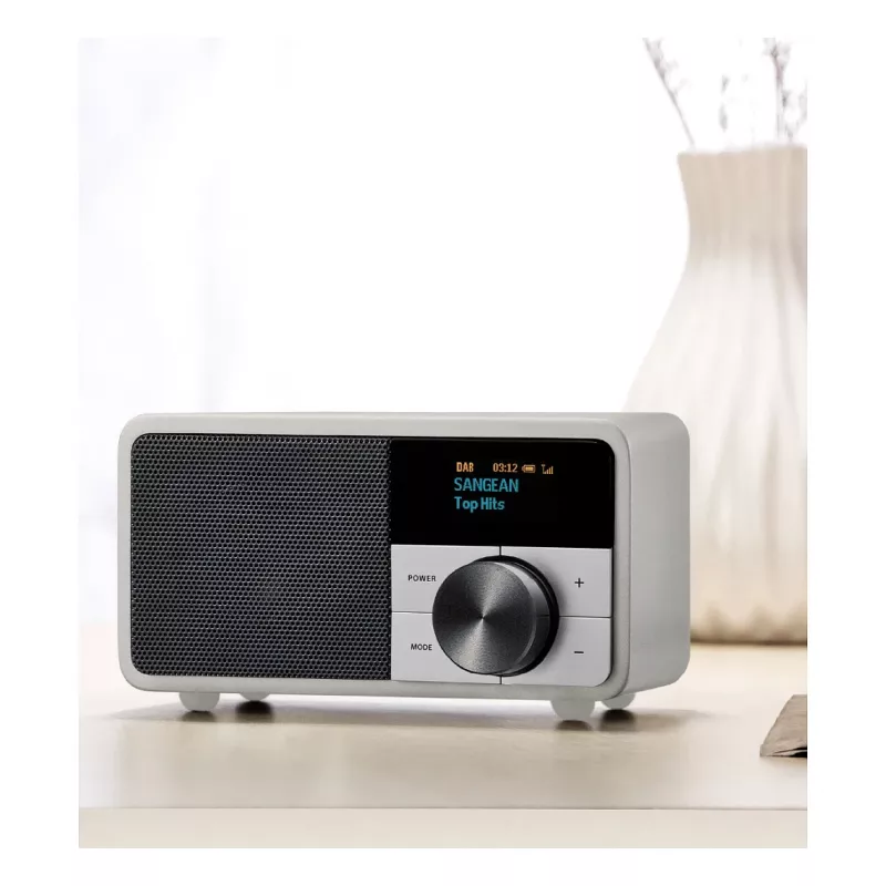 Radio de sobremesa Sangean DDR-7 Glacier Silver con sintonizador digital y Bluetooth