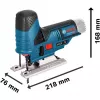 Sierra de calar a batería GST 12V-70 Professional, 12 voltios (azul/negro, 2 baterías de litio 3,0 Ah, en L-BOXX)