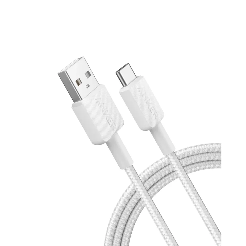 Cable USB-A a USB-C Anker A81H5G21 — 0,9 m, blanco